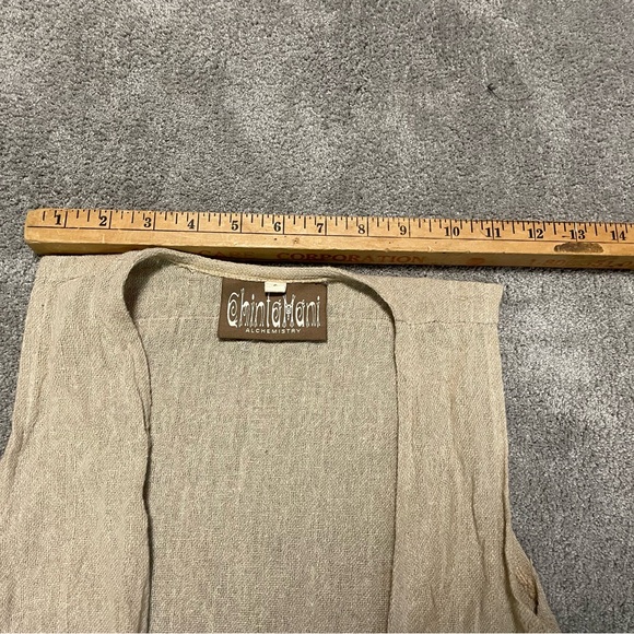 Chinta Mani Alchemi Tunic Womens Small 100% Cotton Beige Bohemian - Picture 11 of 15